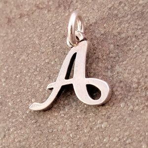 James Avery Script Intial Letter "A" Charm